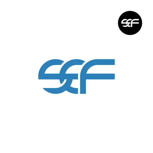 Lettre Sef Monogram Logo Design — Image vectorielle