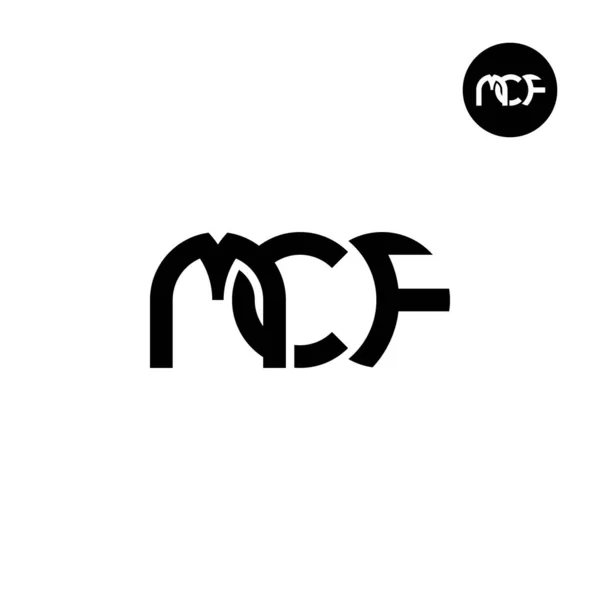 Levél Mcf Monogram Logo Design — Stock Vector