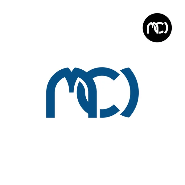 Desain Logo Monogram Mci - Stok Vektor
