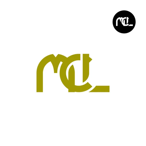 Letter Mcl Monogram Logo Design — Stock Vector
