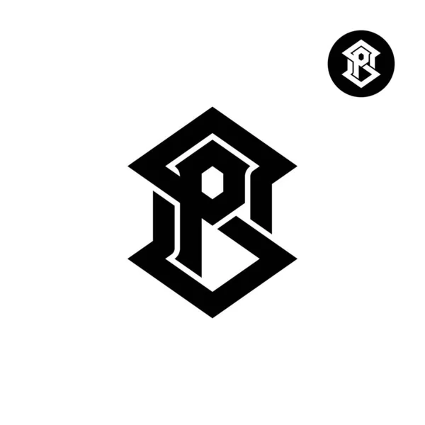 Litera Męska Monogram Odzież Logo Design — Wektor stockowy