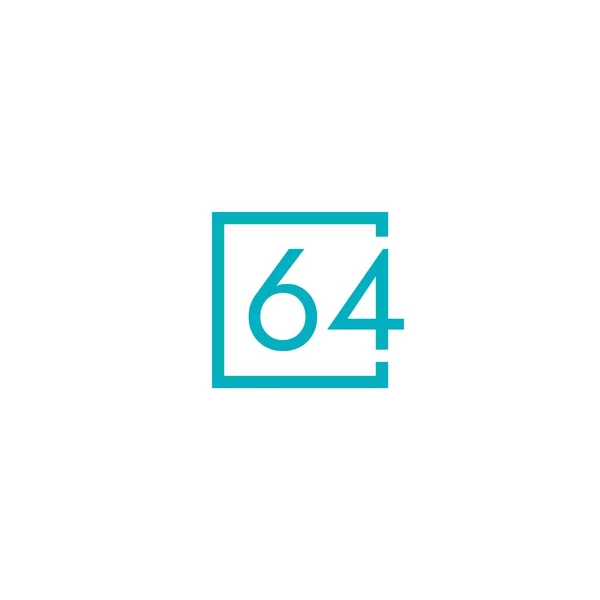 Numer Firmy Projekcie Logo Square Box Monogram — Wektor stockowy