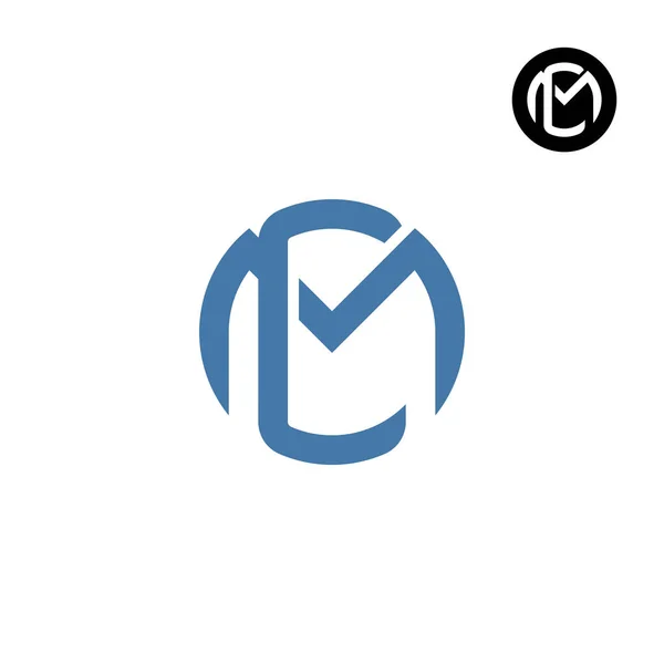 Brief Circle Bold Logo Ontwerp — Stockvector