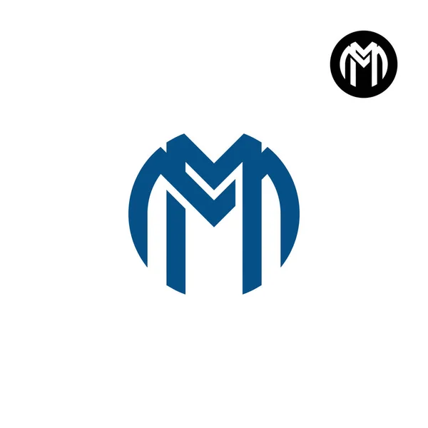 字母Mm圆环大胆的标志设计 — 图库矢量图片