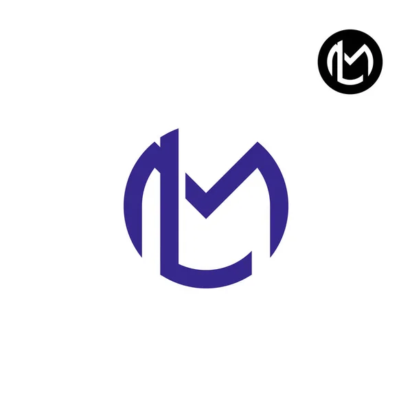 信件Mllm圆环大胆的标志设计 — 图库矢量图片