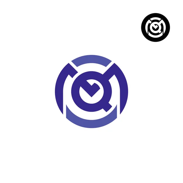 Letra Circle Diseño Logotipo Negrita — Vector de stock