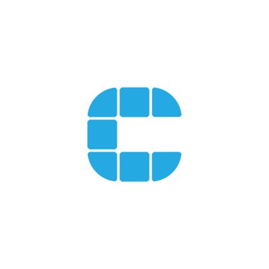 C harfi güneş paneli logosu tasarımı