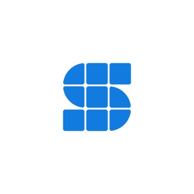 S harfi güneş paneli logosu tasarımı