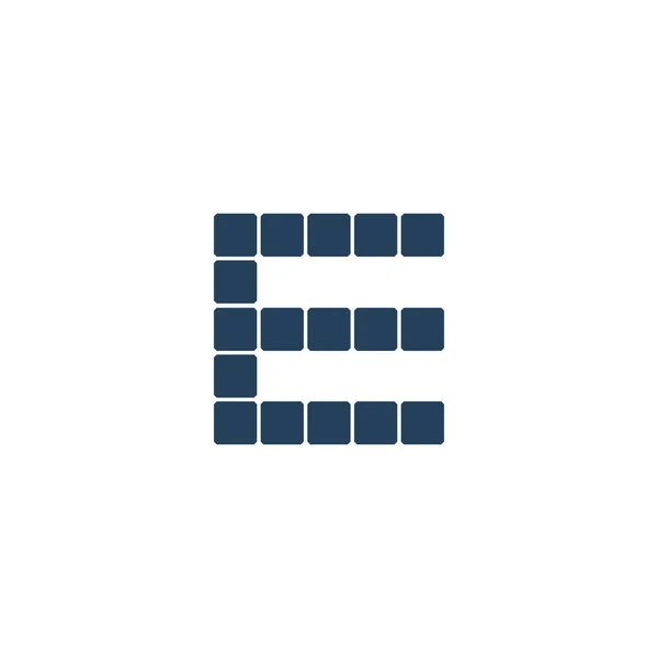 Letra Diseño Del Logo Del Panel Solar — Vector de stock