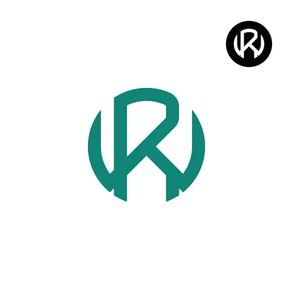 信件Rw Wr圆环大胆的标志设计 — 图库矢量图片