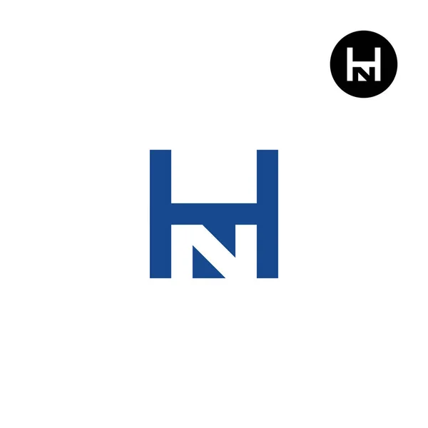Lettera Monogram Logo Design Spazio Negativo — Vettoriale Stock