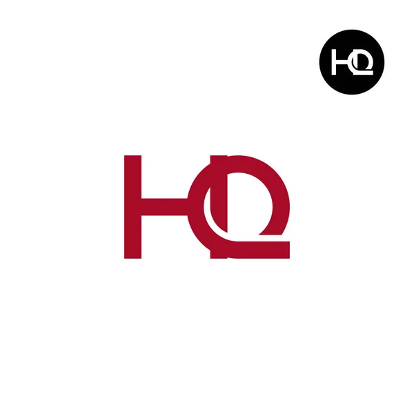 Harf Karargahı Monogram Logo Tasarımı — Stok Vektör