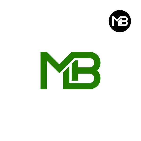 Lettera Monogramma Logo Design Semplice — Vettoriale Stock