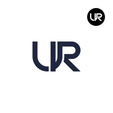 UR Harfi Monogram Logo Tasarımı Basit