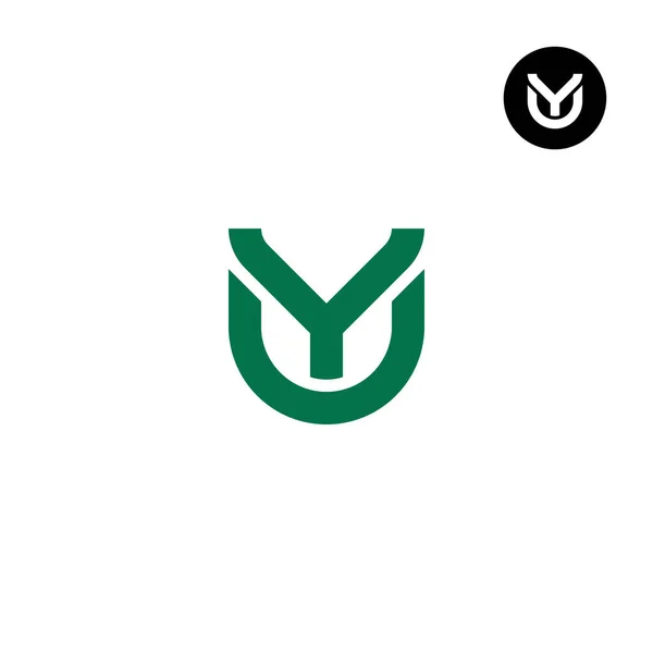 Carta Monograma Logo Design Simples — Vetor de Stock