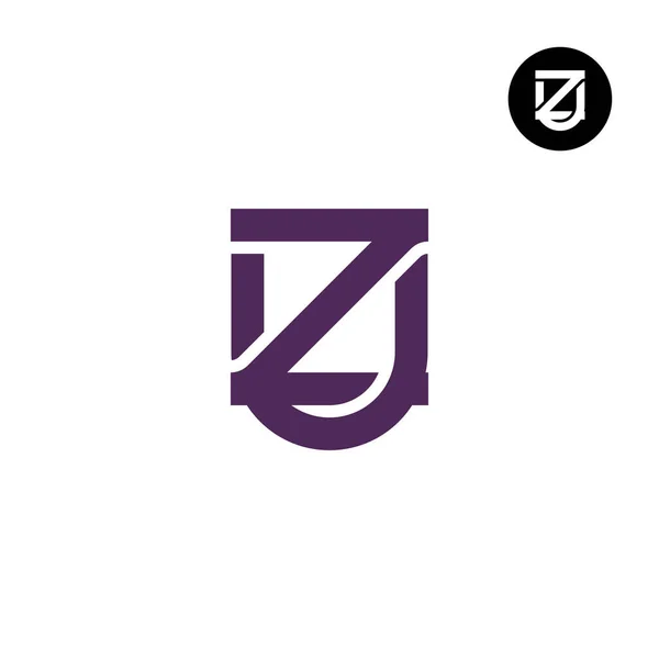 Brief Monogram Logo Design Eenvoudig — Stockvector
