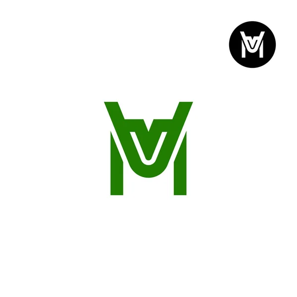 字母Vm Mv主题图标志设计 — 图库矢量图片