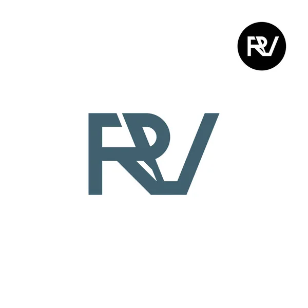 レターRvモノグラム ロゴデザイン — ストックベクタ