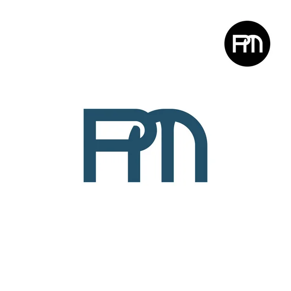Brief Monogram Logo Design — Stockvector