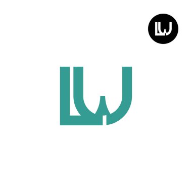 Harf LW Monogram Logo Tasarımı Eşsiz Modern