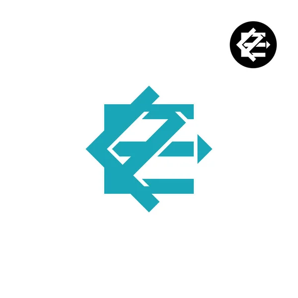 Brief Star Sun Monogram Logo Design Square — Stockvector