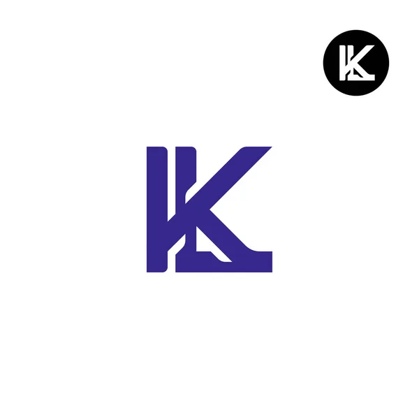 字母Kl Lk字母组合标志设计 — 图库矢量图片
