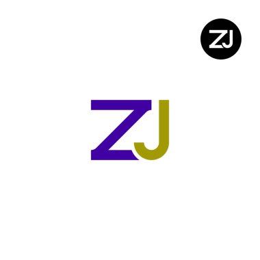 Harf ZJ Monogram Logo Tasarımı