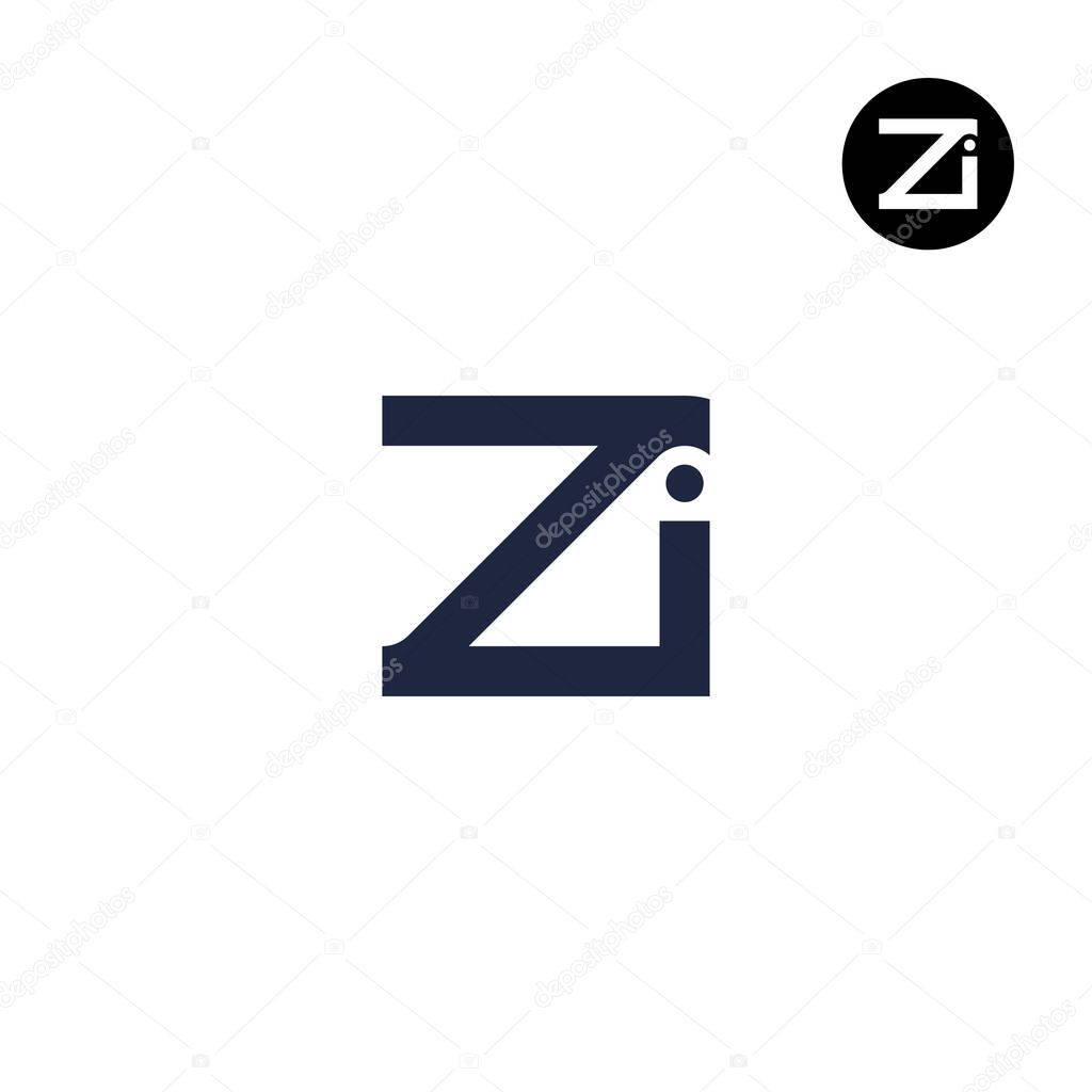 Letter ZI Monogram Logo Design