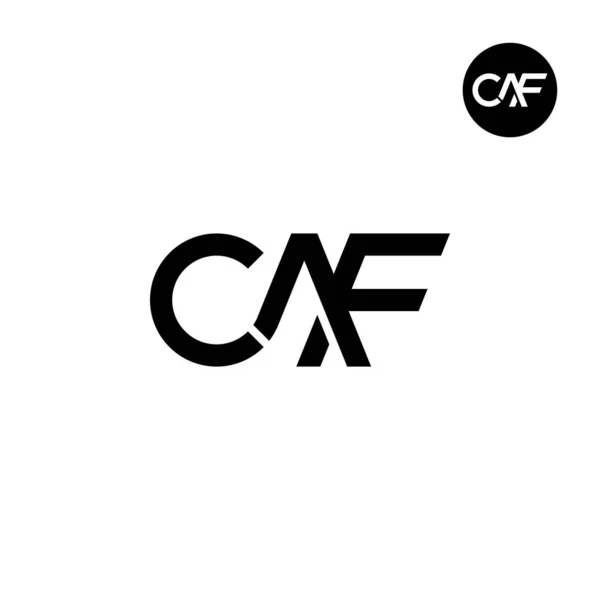 Логографический Дизайн Буквы Caf — стоковый вектор