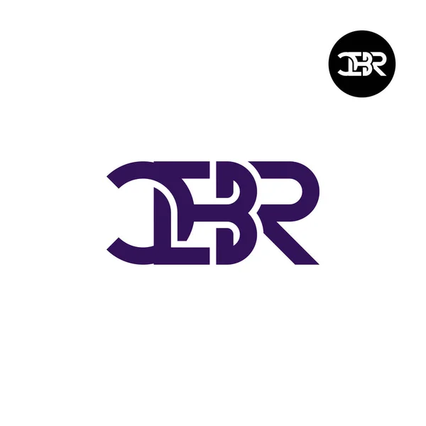 Letter Cbr Monogram Logo Design — Stock Vector