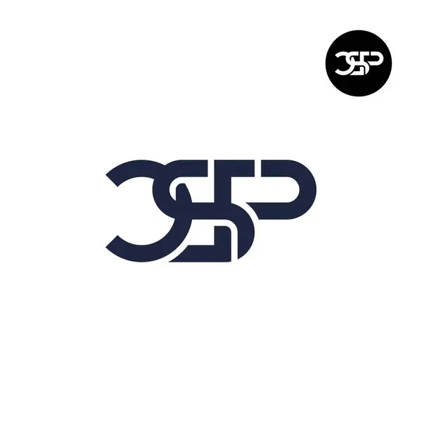 Bokstaven Csp Monogram Logotyp Design — Stock vektor