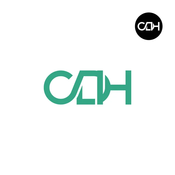 Cdh 모노그램 디자인편지 Cdh 모노그램 디자인 — 스톡 벡터
