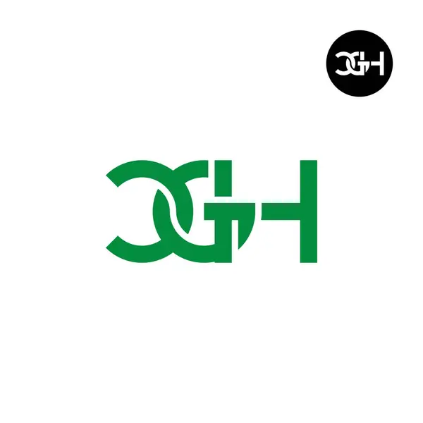 Bokstav Cgh Monogram Logotyp Design — Stock vektor