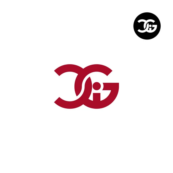 Bokstav Cgi Monogram Logotyp Design — Stock vektor