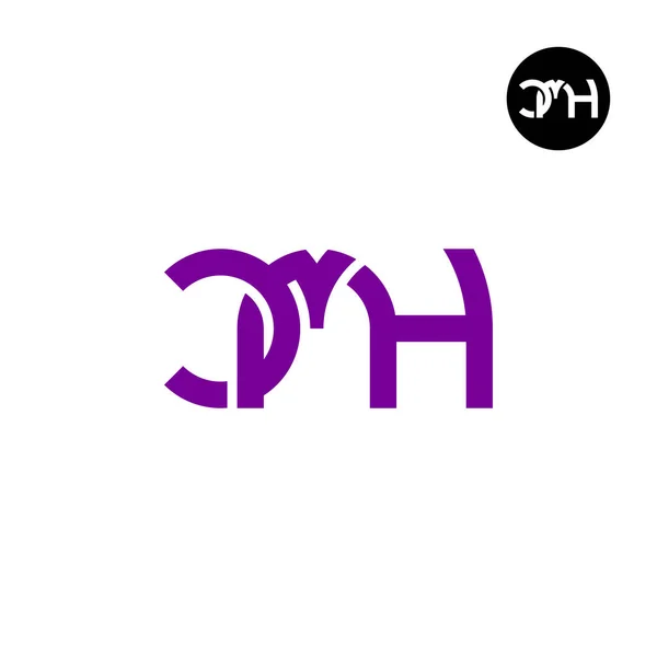 Carta Cmh Monograma Logo Design —  Vetores de Stock