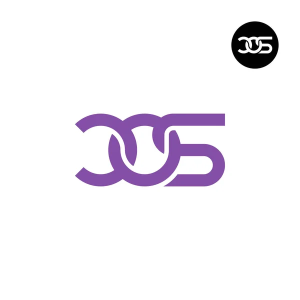 List Cos Monogram Logo Design — Wektor stockowy