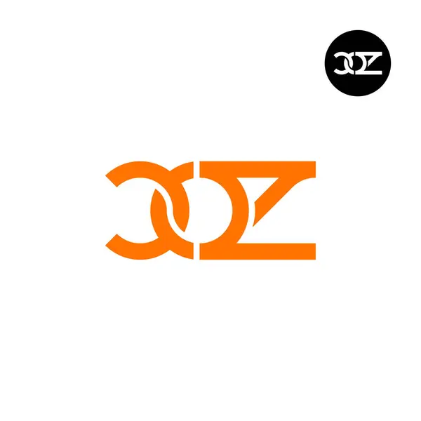 Levél Coz Monogram Logo Design — Stock Vector