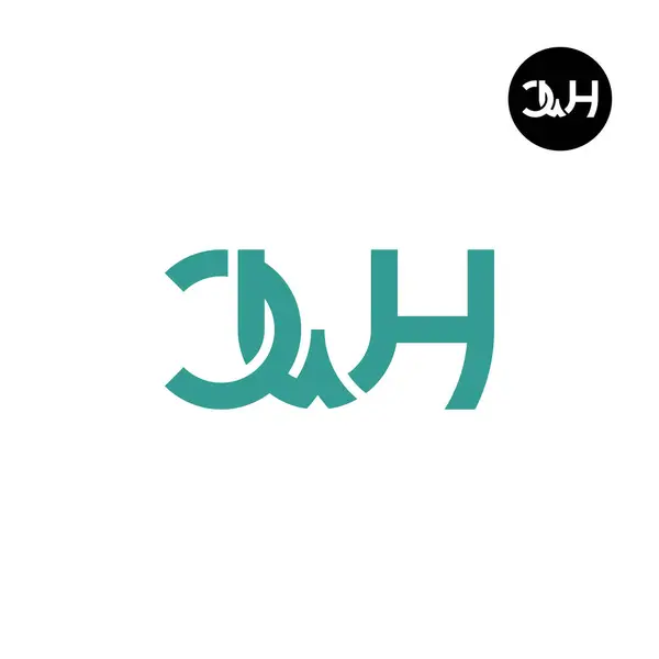 Harf Cwh Monogram Logo Tasarımı — Stok Vektör