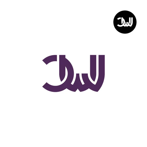Σχεδιασμός Λογότυπου Μονογράμματος Cwj Γραμμάτων — Διανυσματικό Αρχείο