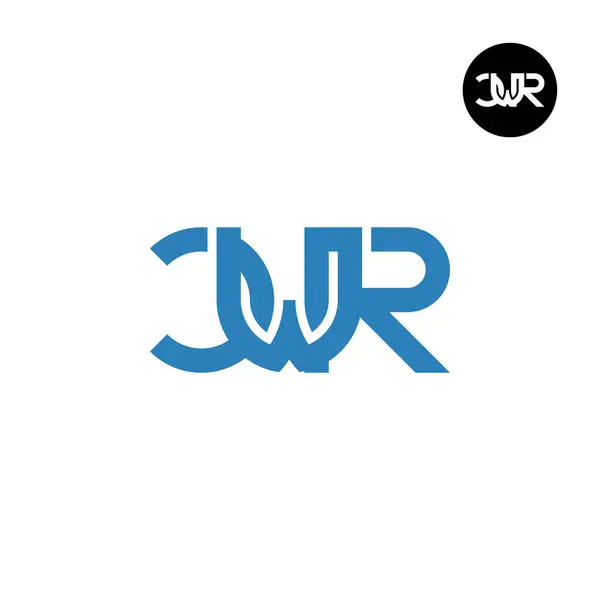 List Projektowanie Logo Monogramu Cwr — Wektor stockowy