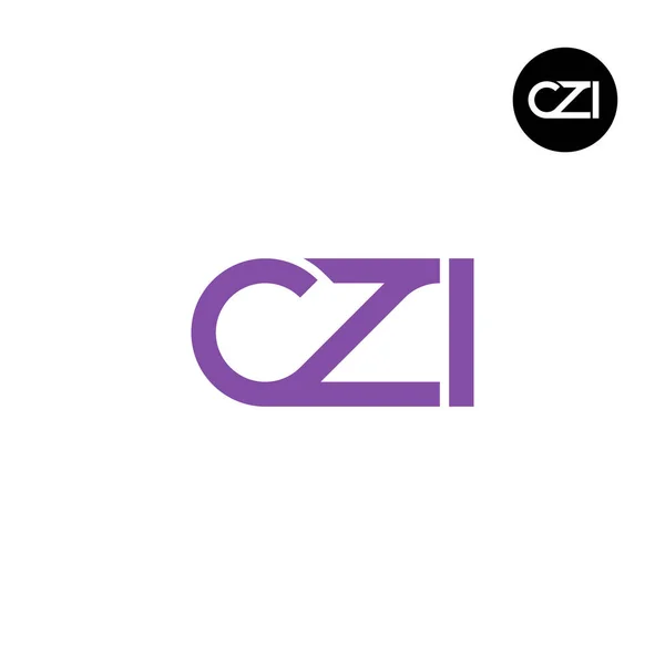 Літера Czi Монограма Дизайн Логотипу — стоковий вектор