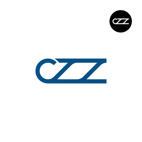 Brief Czz Monogram Logo Design — Stockvector