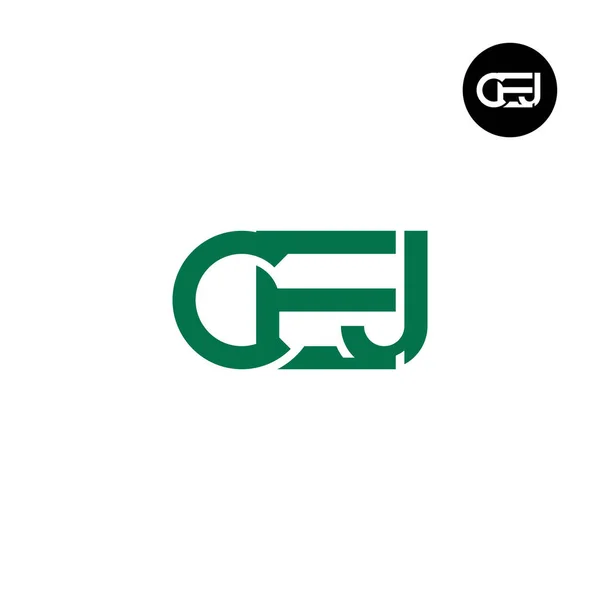 Brev Cej Monogram Logotyp Design — Stock vektor