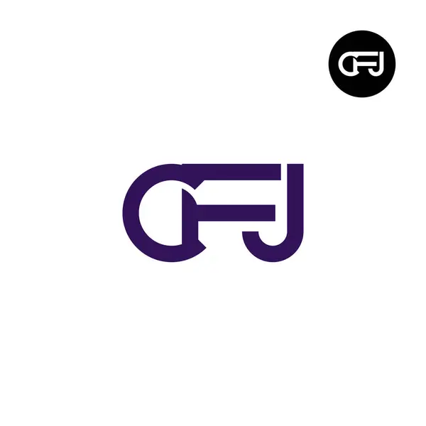 Логотип Буквы Cfj — стоковый вектор