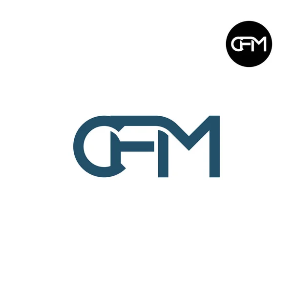 Carta Cfm Monograma Logo Design — Vetor de Stock