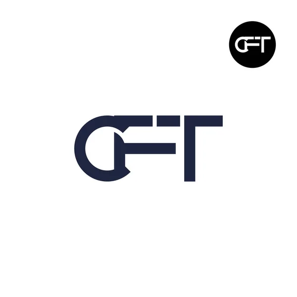 Дизайн Логотипа Cft Монограммы — стоковый вектор