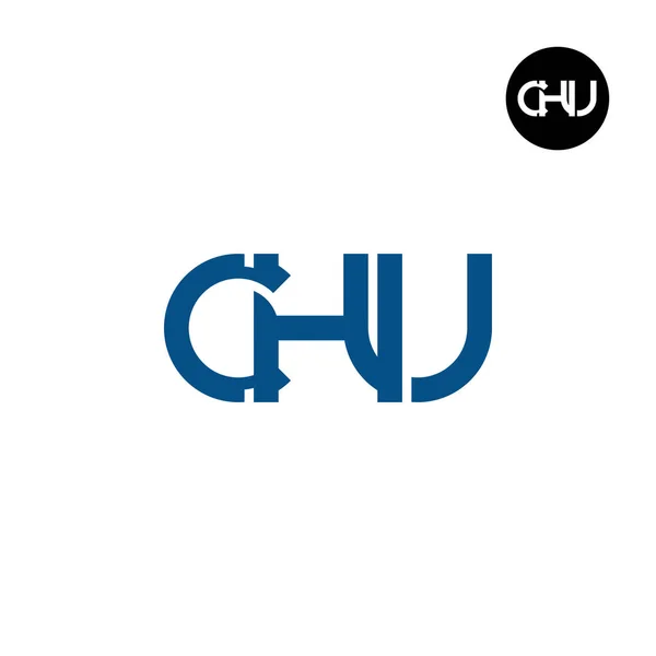 Brev Chu Monogram Logotyp Design — Stock vektor