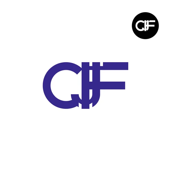 Дизайн Логотипа Cjf Monogram — стоковый вектор