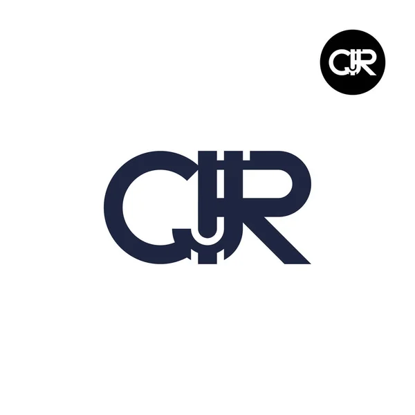 Harf Cjr Monogram Logo Tasarımı — Stok Vektör