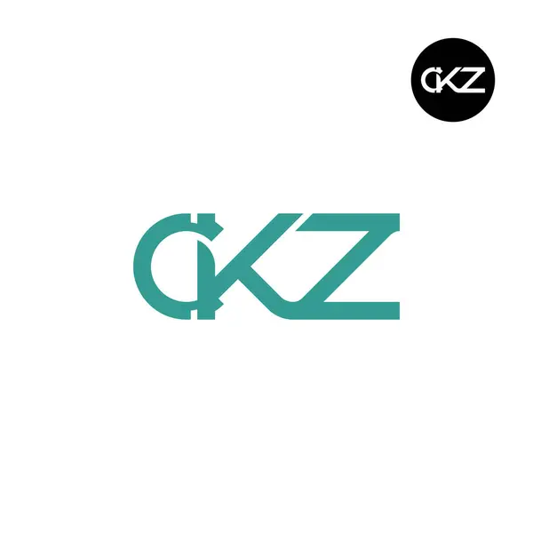 Brief Ckz Monogram Logo Design — Stockvector